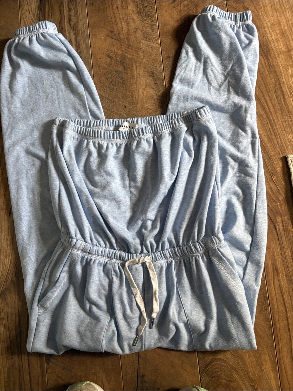 Gilli Light Blue Women's Jumpsuit with Drawstring Waist